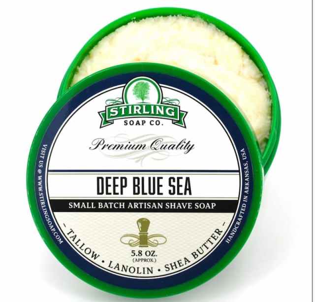 Article blog parfum bleu Savon à raser Stirling Deep Blue Sea